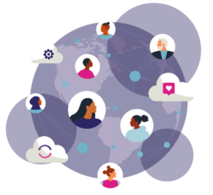 Illustration interconnexion dans le monde